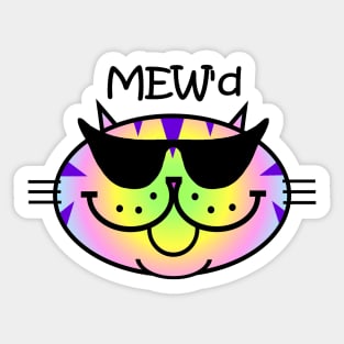 MEW'd - Pastel Rainbow Stripe Sticker